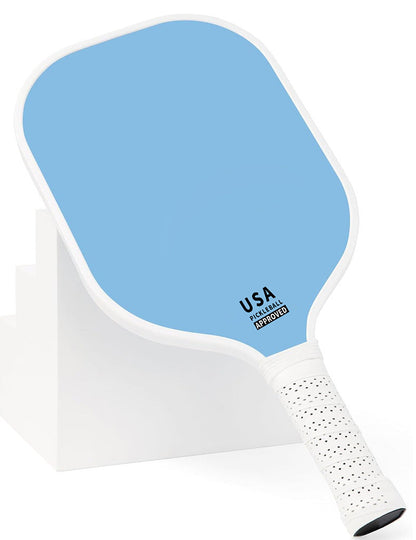 Red Fiberglass Pickleball Paddle - Lightweight 215g with Anti-Slip TPU Grip for Outdoor Sports.
