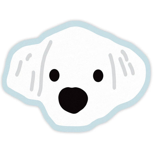 2 Pcs Style 8 White and Blue Puppy pattern Cartoon Pet Feeding Mat for Cats & Dogs - Absorbent Diatom Mud Splash-Proof Mat, Easy to Clean