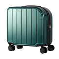 Dark Green Compact 18-Inch Carry-On Suitcase | Lightweight ABS Hardside Spinner Luggage