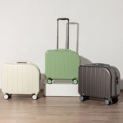 Dark Green Compact 18-Inch Carry-On Suitcase | Lightweight ABS Hardside Spinner Luggage