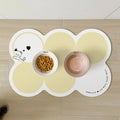 Style 1 White And Yellow Absorbent Diatomaceous Earth Pet Feeding Mat - Non-Slip & Quick Dry Placemat (50x80cm)