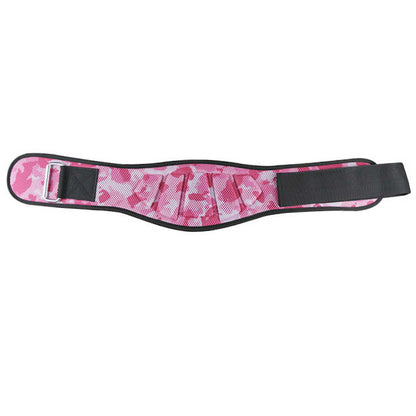 Size XL Pink Camouflage Camo Weightlifting Belt - EVA Nylon Gym Belt for Squats, Deadlifts & Lumbar Support.