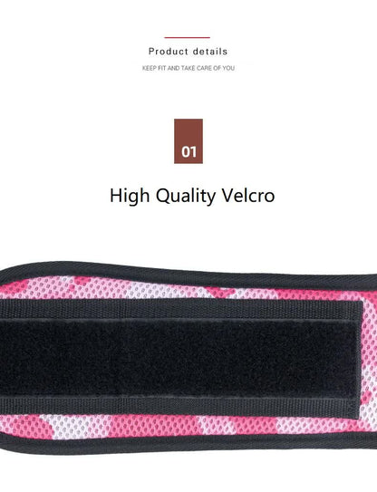 Size XL Pink Camouflage Camo Weightlifting Belt - EVA Nylon Gym Belt for Squats, Deadlifts & Lumbar Support.