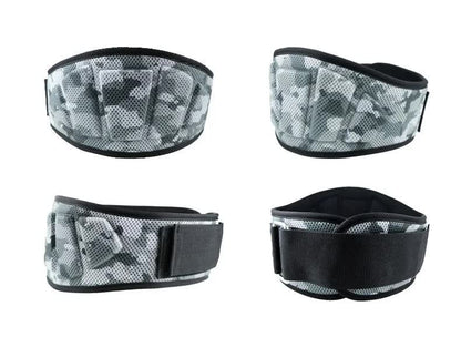 Size XL Grey Camouflage Camo Weightlifting Belt - EVA Nylon Gym Belt for Squats, Deadlifts & Lumbar Support.