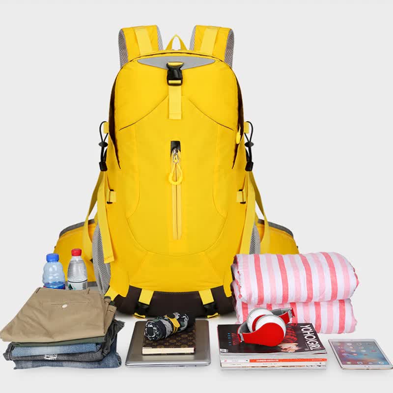Green Lightweight 30L Hiking Backpack - Water-Resistant Outdoor Daypack for Trekking & Travel