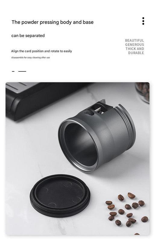 Silver Diamond Professional Aluminum Espresso Tamping Station - Adjustable Portafilter Holder Stand.
