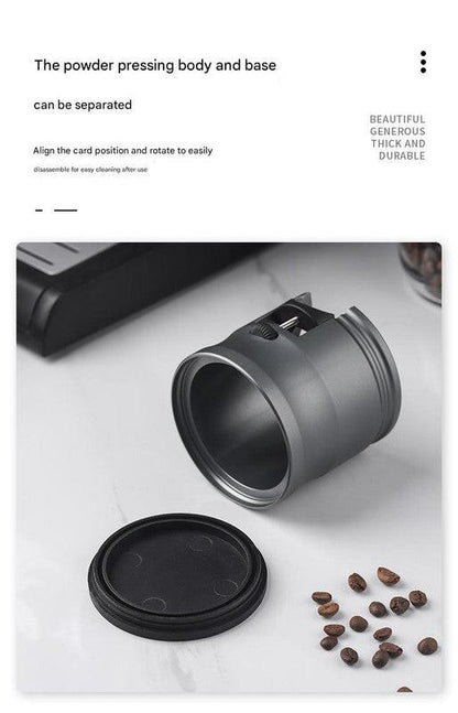 Silver Diamond Professional Aluminum Espresso Tamping Station - Adjustable Portafilter Holder Stand.