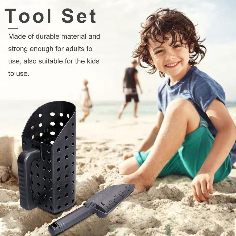 Durable Beach Sand Scoop for Metal Detecting - Lightweight Sifting Tool for Adults and Kids.