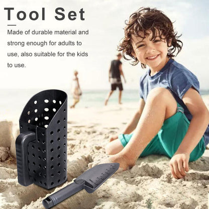 Durable Beach Sand Scoop for Metal Detecting - Lightweight Sifting Tool for Adults and Kids.