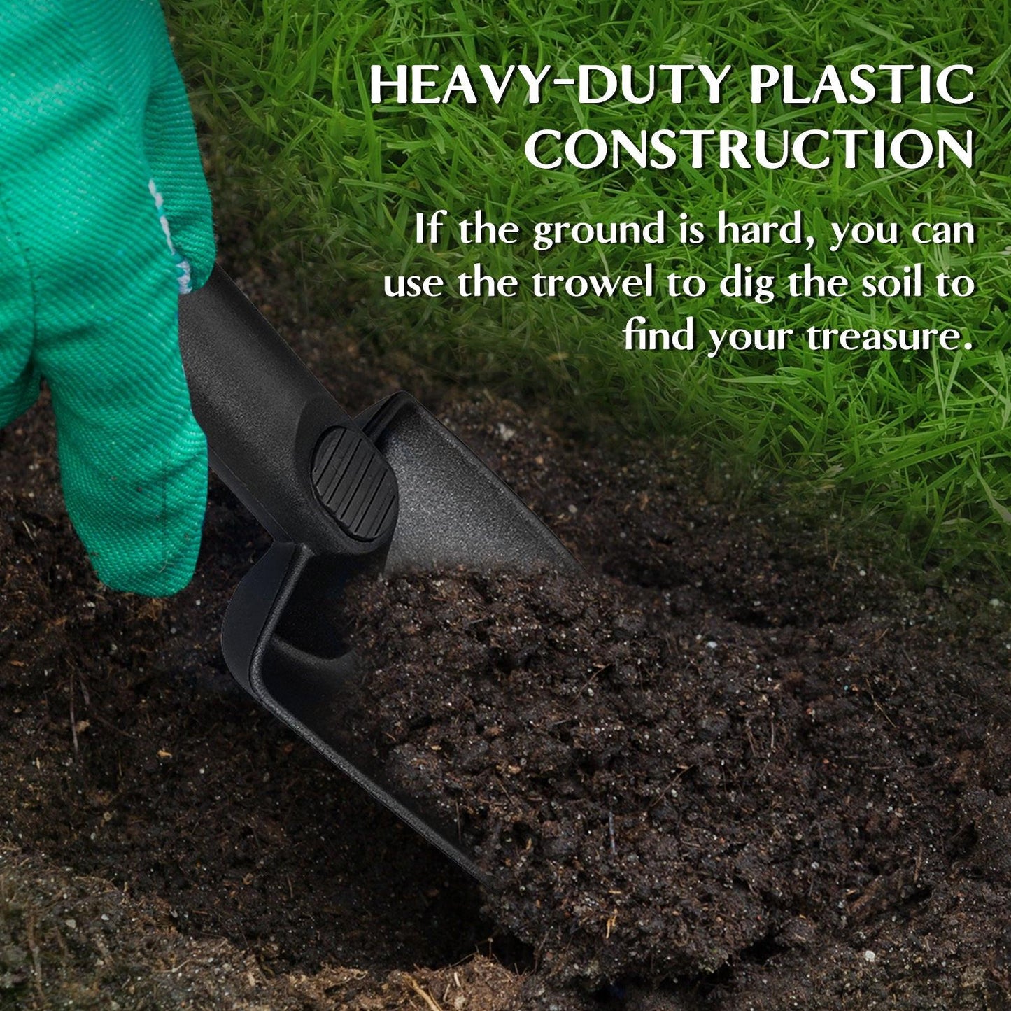 Durable Beach Sand Scoop for Metal Detecting - Lightweight Sifting Tool for Adults and Kids.