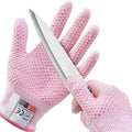 Pink 3-Pack Cut Resistant Gloves (Level 5 Protection) â Pineapple Grip, Touchscreen Compatible, Food Safe for Kitchen, Butcher & Fish Cleaning â One Size Fits Most.