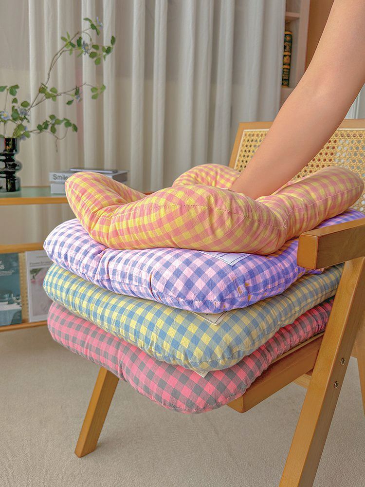 M Yellow-blue All-Season Pet Bed - Soft Washable Dog & Cat Mat with Comfortable Cushion - Warm Winter Padding for Small to Large Pets