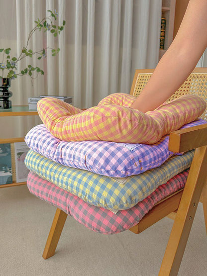 M Yellow-blue All-Season Pet Bed - Soft Washable Dog & Cat Mat with Comfortable Cushion - Warm Winter Padding for Small to Large Pets