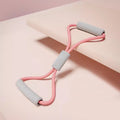 2PCS Pink 15 Pounds Back Stretching Resistance Band - 20x15x5cm Shoulder & Back Trainer with 8-Shaped Pull Rope for Home Workout.