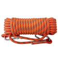 Orange Polyester (for home use) Without Wire Core Heavy Duty Adjustable Clothesline Set (2 Pack) - 10m Steel Wire Core Nylon Rope with Hooks for Outdoor & Camping.