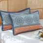 Orange Blue Premium 6-Layer Cotton Gauze Pillowcase Pair - Ultra Soft & Breathable (56x80cm)