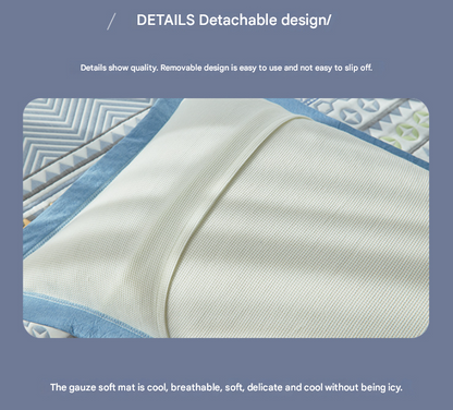 Snowflakes Premium 6-Layer Cotton Gauze Pillowcase Pair - Ultra Soft & Breathable (56x80cm)