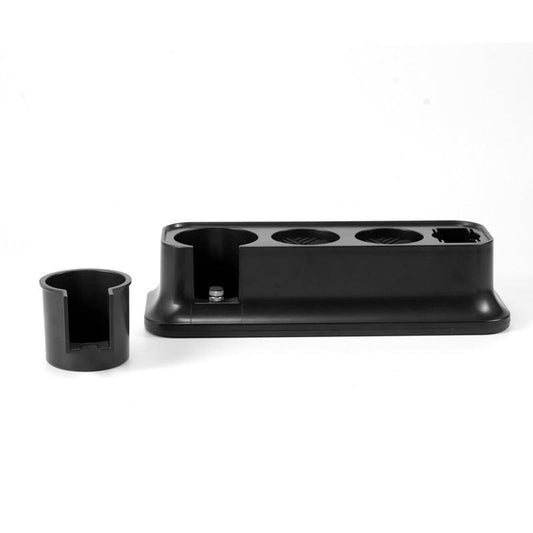 Black Espresso Coffee Tamping Station - Barista Tool Organizer for 51/53/58mm Portafilter, Tamper & Distributor.