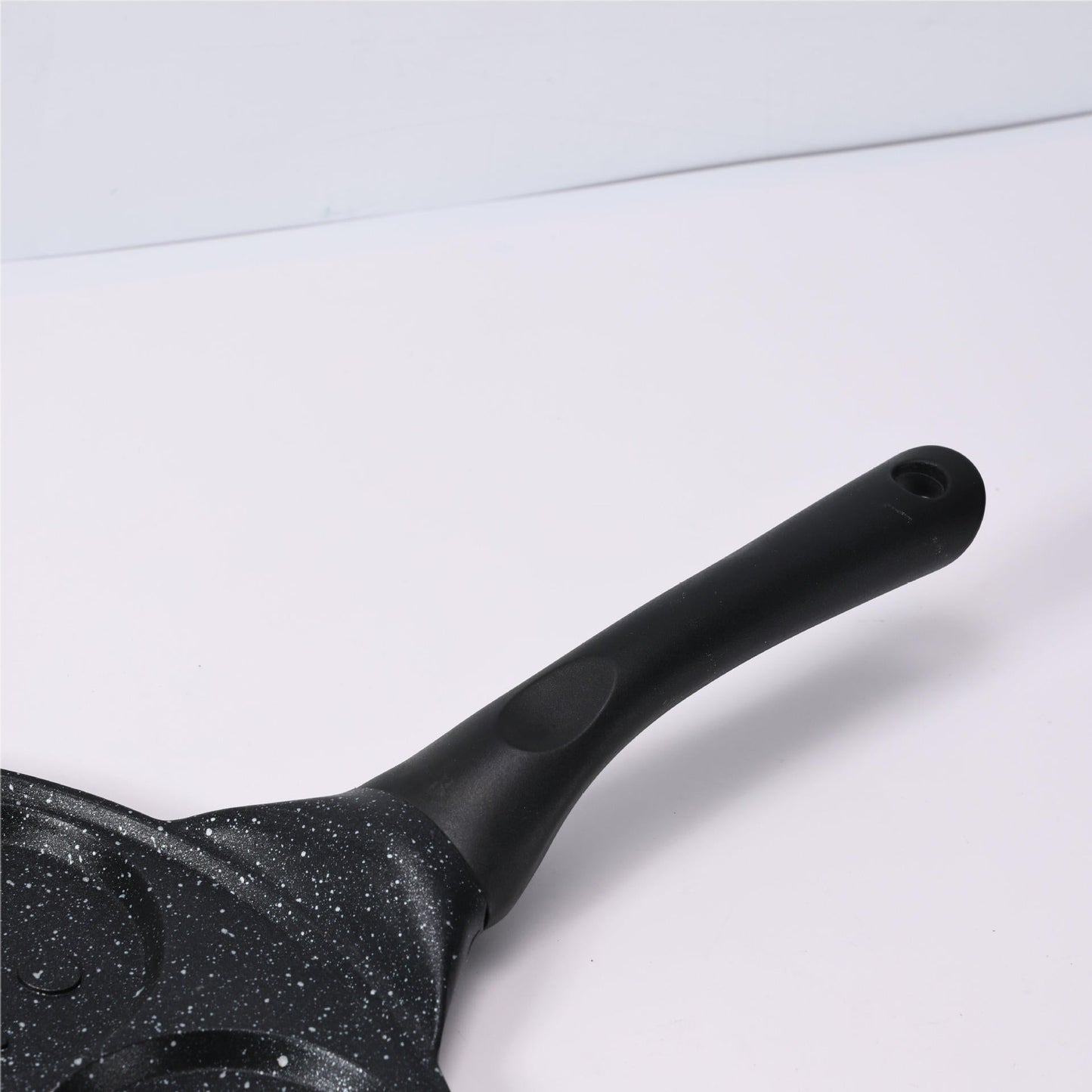 Black Flat 7-hole Versatile Non-Stick Frying Pan (27cm) - Induction Ready Skillet for Everyday Cooking