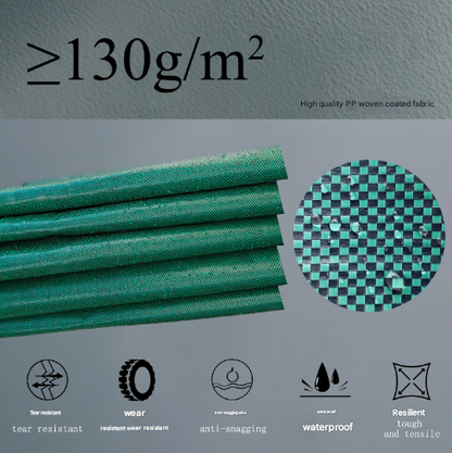 400L(Calibre80*80cm) Heavy Duty Collapsible Garden Waste Bags (Set of 2) - Large Reusable Yard Leaf Bin