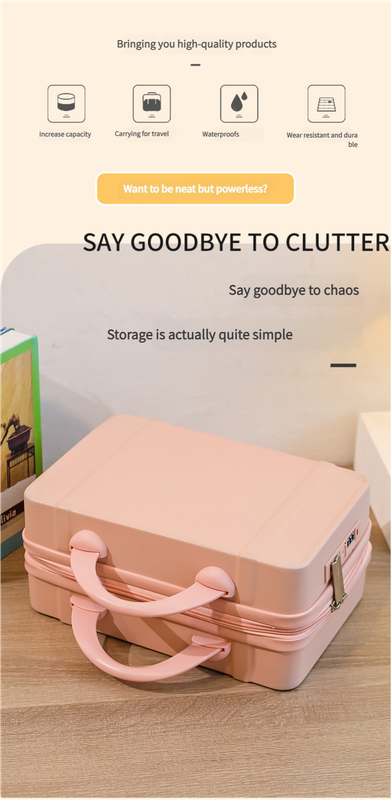 Personalized stylish and lightweight Light white mini suitcase for short trips