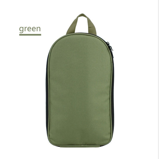 Portable Kitchen Utensil Storage Bag - Lightweight Organizer for Camping and Outdoor Cooking, Green.
