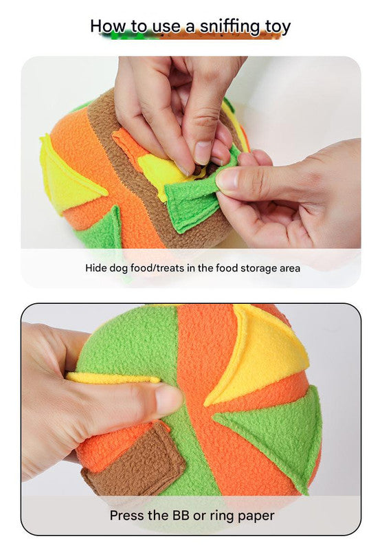 Interactive Dog Snuffle Ball Toy - Puzzle Treat Dispenser with Squeaker, green