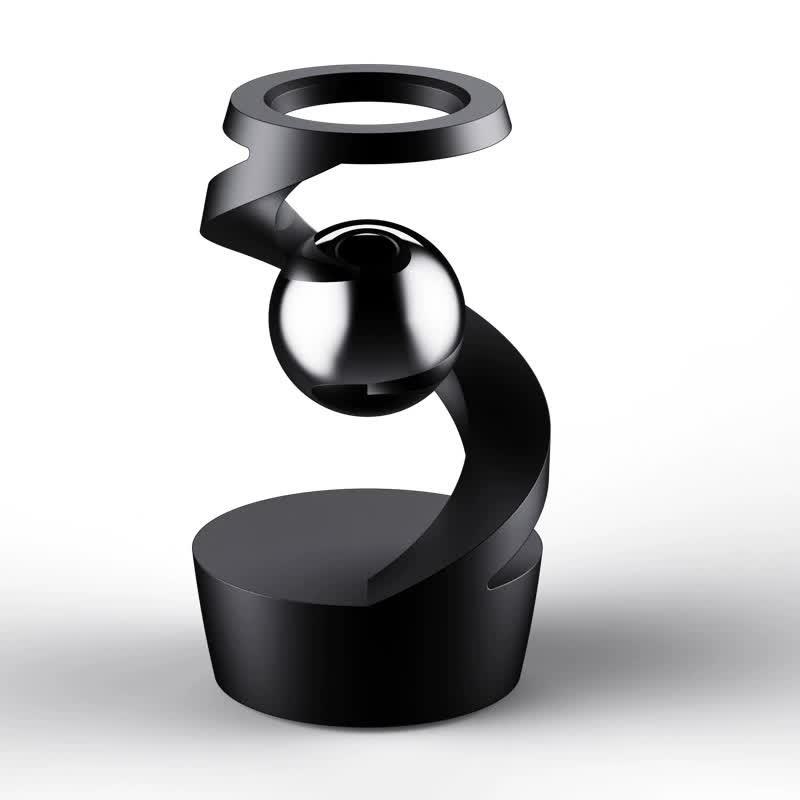 Desktop Levitating Gyro,Magnetic Floating Desk Toy for Stress Relief, Elegant Design-black.