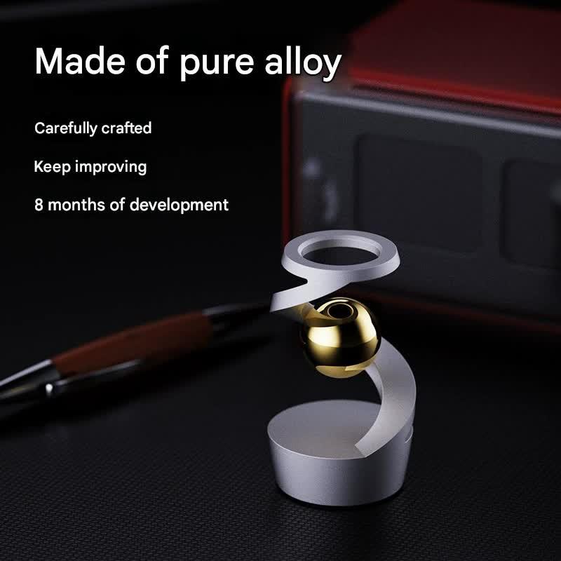 Desktop Levitating Gyro,Magnetic Floating Desk Toy for Stress Relief, Elegant Design-silver.