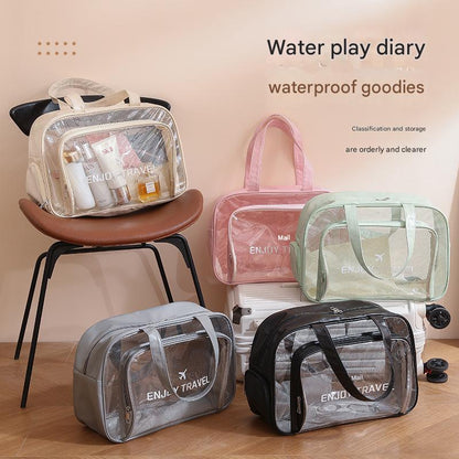 Waterproof beach bag with wet and dry separation, gym and swim storage bag, toiletries and cosmetic bag for swimsuits and goggles (Pink has no shoe compartment)
