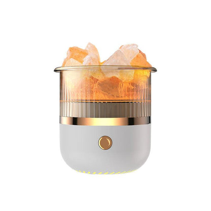 Crystal Humidifier with LED Light - Aromatherapy Diffuser for Home Relaxation(white).