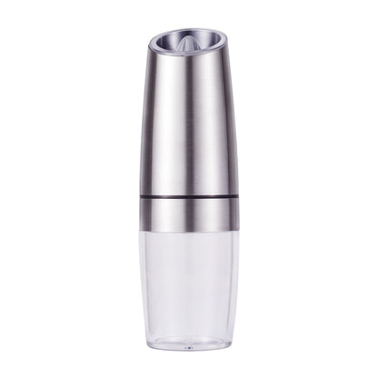 Gravity Electric Salt & Pepper Grinder Set - Adjustable Coarseness, LED Light, Battery Operated(silver)