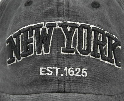 Vintage New York Est. 1625" Washed Cotton Baseball Cap - Adjustable & Unisex(Khaki)"