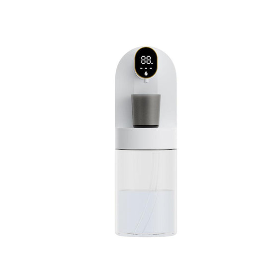 Smart Automatic Mouthwash Dispenser - 4 Adjustable Levels, LED Display, 2000mAh Battery & Magnetic Cups(white).