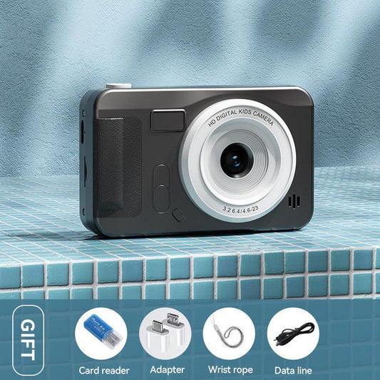 Student HD Digital Camera - 44MP, 8x Zoom, Autofocus, Dual Lens, Type-C Charging (Black).