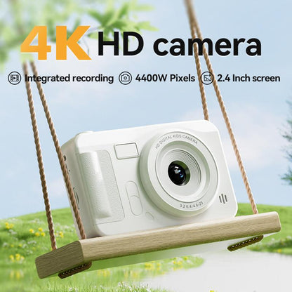 Student HD Digital Camera - 44MP, 8x Zoom, Autofocus, Dual Lens, Type-C Charging (Silver).