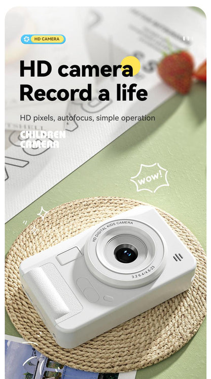 Student HD Digital Camera - 44MP, 8x Zoom, Autofocus, Dual Lens, Type-C Charging (Silver).