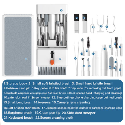 Brown window 22-in-1 Electronics Cleaning Kit - for Keyboards, Airpods, Laptops, Cell Phones, Cameras