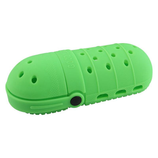 2 - pcs Green Cute Clog-Shaped Pen Holder for Desk Organization.