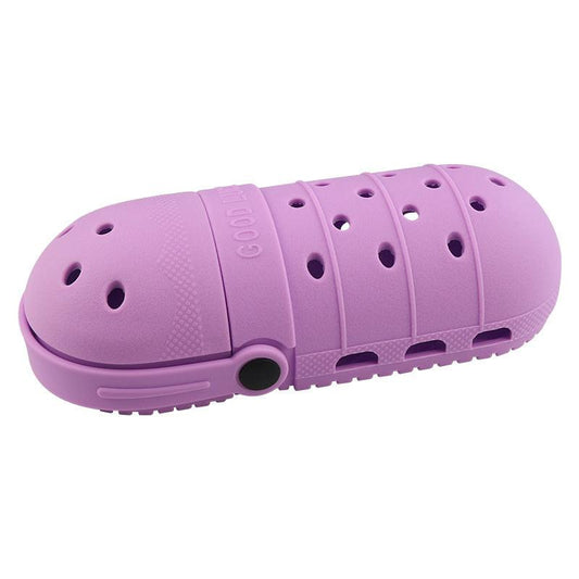 2 - pcs Purple Cute Clog-Shaped Pen Holder for Desk Organization.