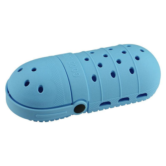 2 - pcs Blue Cute Clog-Shaped Pen Holder for Desk Organization.