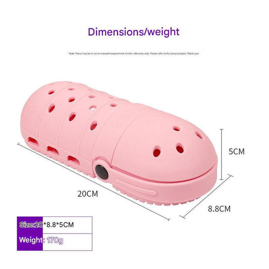 2 - pcs Blue Cute Clog-Shaped Pen Holder for Desk Organization.