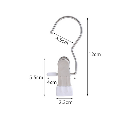 Blue Stainless Steel Hanging Clips (35 PCS) - Strong Grip for Pants, Hats, Socks, Laundry