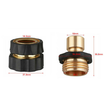 American Standard 3/4 Inch Brass Quick Connect Garden Hose Adapter (4 Male & 4 Female).