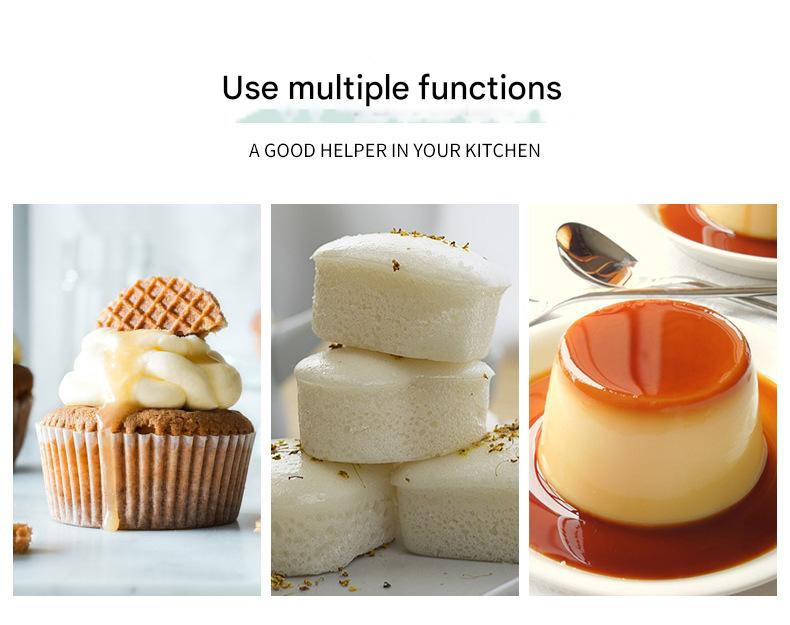 Style 4 Silicone Mini Cake Molds (30 Pack) -  For Cupcakes, Desserts (7.5x7.5x2.5cm)