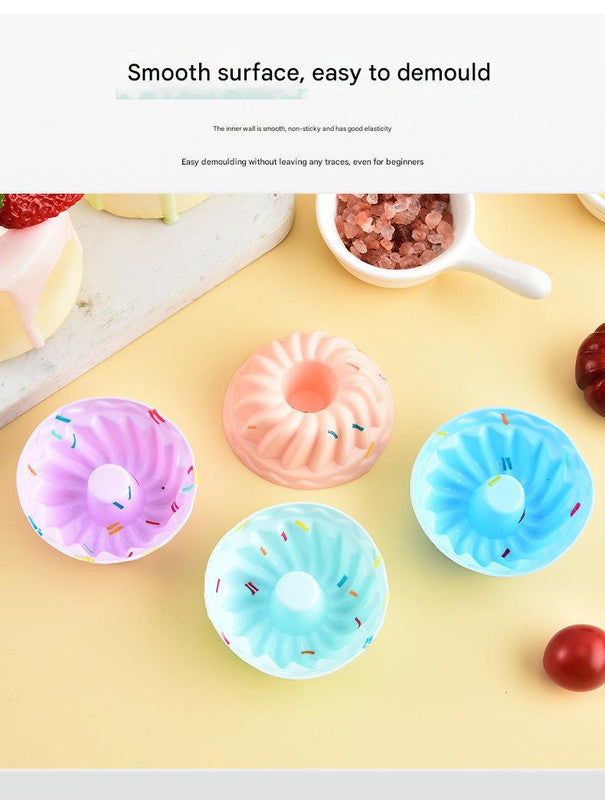 Style 9 Silicone Mini Cake Molds (30 Pack) -  For Cupcakes, Desserts (6.5x6.5x3cm)