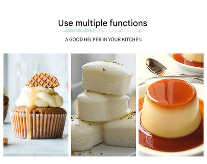 Style 9 Silicone Mini Cake Molds (30 Pack) -  For Cupcakes, Desserts (6.5x6.5x3cm)
