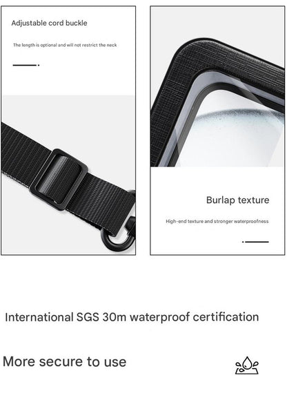 Blue 2-Pack Universal IPX8 Waterproof Phone Pouch with Lanyard - Touch Sensitive Case for Swimming & Outdoor Sports