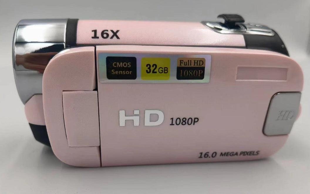 Pink Capture Life's Moments: HD 1080P Digital Camcorder - 16MP Photos, 16X Digital Zoom, 2.7 LCD Screen".