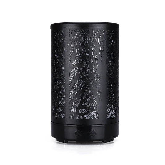 Black Forest Design Iron Essential Oil Diffuser - 7 Color LED Ultrasonic Cool Mist Humidifier 100ml.